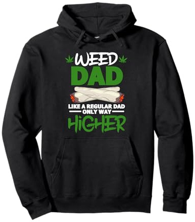 Weed Dad Dénoyauteur Amusant en Forme de Feuille de Cannabis Sweat à Capuche