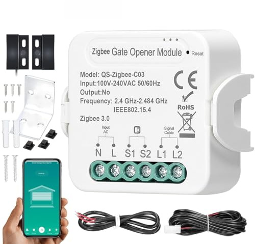 Dioche Garagedörröppnare Intelligent Dörrkontroll APP-kontroll Kompatibel med Home Voice Control Trådlös Säkerhet