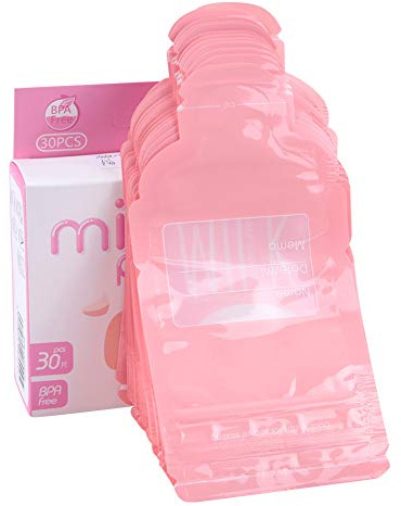 Aumotop Mjölkpulverpåse Bärbar Antistatisk Engångsförvaringslösning för Resor Lättvikt 30 St LLDPE Rosa (30 tabletter)