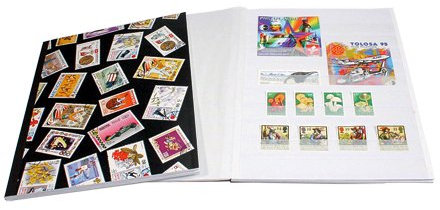 SAFE 103 Briefmarkenalbum / Einsteckbuch MOTIV - Einsteckbücher mit 8 weissen / weißen Seiten im DIN A4 Format & Zwischenblättern - Einband mit Briefmarken Motiven