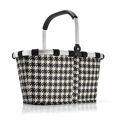 reisenthel carrybag Fifties Black - Stabiler Einkaufskorb mit viel Stauraum und praktischer Innentasche – Elegantes und wasserabweisendes Design