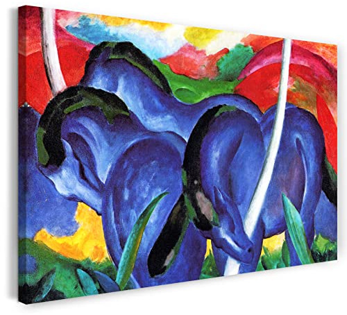 Leinwand (80x60cm): Franz Marc - Die großen blauen Pferde (1911)