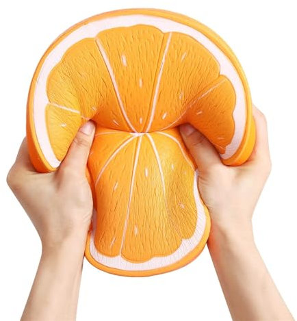 Anboor Squishies Orange Obst Super Groß Langsam Steigend Quetschen Spielzeug Jumbo Slow Rising Antistress Squishies Spielzeug Geschenk für Kinder Erwachsene(24.5*24.5*15cm,1 Stück)