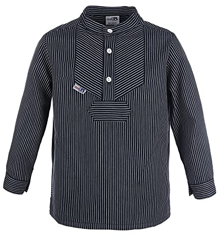modAS | Kinder-Fischerhemd „BasicLine“ | schmaler Streifen | Größe 134/140