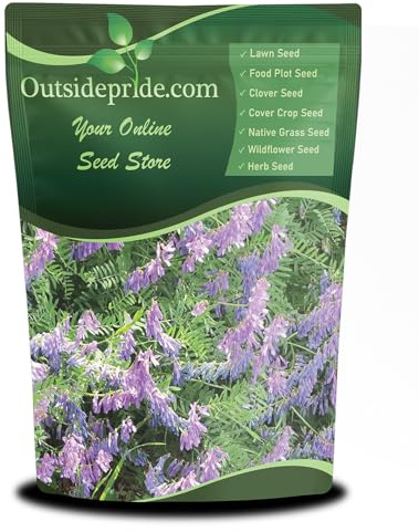 Outsidepride Hairy Vetch Cover Crop Seeds - 5 Lbs Cold Tolerant, Winter Hardy - Ideal for Soil Improvement, Green Pasture, Hay & Livestock Forage - Pollinator Friendly Garden Seeds, Ground Cover
