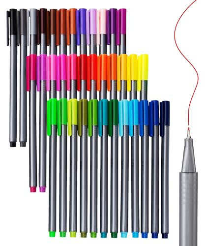 Mr. Pen- Pens, Fineliner Pens, 36 Pack, 0.4 mm, Pens Fine Point, Colored Pens, Journal Pen for School, Home, Office