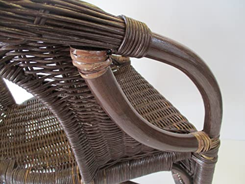 fantasie d oriente Poltrona Vimini rattan midollino Naturale color noce rinforzata in tutte le sua parti robusta