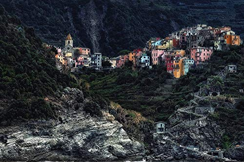 ArtExpert village on the rocks by Piet Flour - 18x12 Art Print Poster