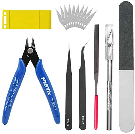 ABMRO Ensemble d'outils de Fabrication de modèles de 8 pièces, kit de Construction de Passe-Temps pour l'assemblage, la Construction et la réparation de modèles de Base de Gundam