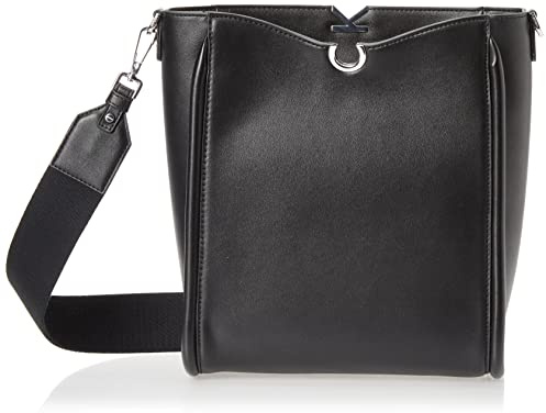 Calvin Klein Damen Crisell North/South Crossbody, Schwarz/Silber