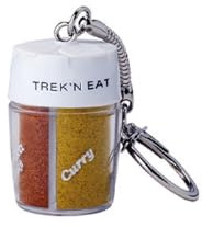 blntackle76 Mini Shaker à épices 4 en 1 avec porte-clés, 1 paquet (1 x 15 g), Plastique, Rectangulaire, Voyage, Camping