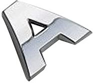 anso 1 x Auto Cromo Metal DIY Letras 3D Digital Alfabeto Emblema Coche Bumper Pegatinas (A)