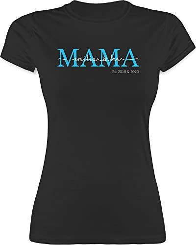 Geschenk mit Namen personalisiert by Shirtracer - Shirt Damen - Mama Kindernamen Geschenk Geburtstag