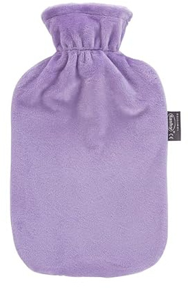 Fashy Wärmflasche mit Flauschbezug, flieder, 2 L
