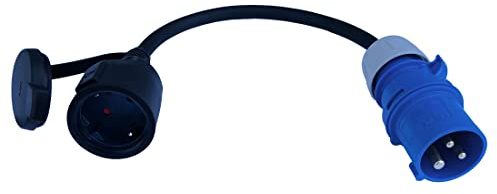 CEE ADAPTER Schuko Kupplung auf CEE Stecker 230V Camping Boot H07RN-F 3x2,5mm²