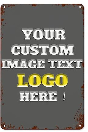 Lawenp Pintura de hierro personalizada Cartel de chapa personalizado Cartel personalizado vintage para exteriores Interior Oficina Signos de negocios Bar Hombre Cueva Decoración 12x8 pulgadas