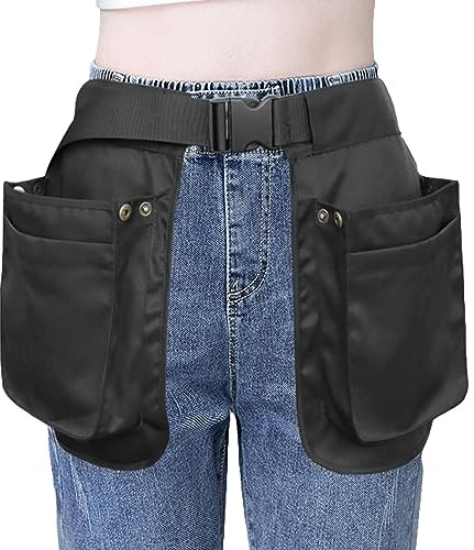 Fowybe Werkzeuggürtel für Herren, Wasserfeste Aufbewahrungstasche für Zimmermannswerkzeuge, Verstellbare Werkzeugtasche für Zuhause, Gartenarbeit, Bau, Klempnerarbeit, Schwarz