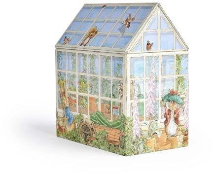 Elite Gift Boxes Cottage - Scatola di latta multicolore floreale, 12,1 x 7,6 x 13,3 cm