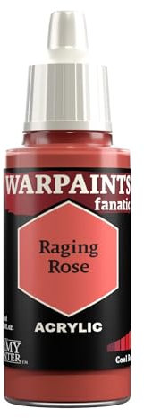 The Army Painter, Warpaints Fanatic Raging Rose Single Acrylics, Miniature Hobby Painting, Quality Paint for Miniature Wargaming