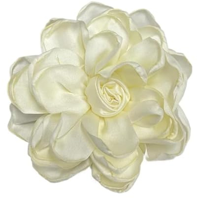 IMINI 100 mm Blumen Brosche Große Stoff Brosche Klassische Handgefertigte Zarte Broschen für Party Hochzeit Tanz Bankett für Damen Kleidung Accessoires