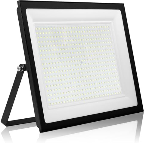 Bellanny LED Strahler Außen 500W, 50000LM 3000K Warmweiß Scheinwerfer Fluter Flutlicht | IP66 Wasserdicht Baustrahler Wandstrahler Innen, Aussenlampefür Garten Hof Garage Veranda Werkstatt Sportplatz
