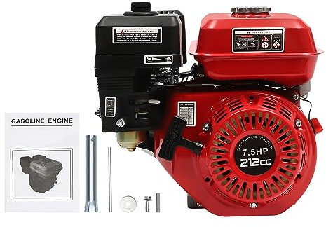 KANBCNG Motor portátil de 4000 W a gas, 7,5 CV, motor de 4 tiempos para karts, cortacésped, cortacésped, cortacésped, cortacésped, motor de gasolina con arranque manual, 3,6 L/126,7 oz, depósito de