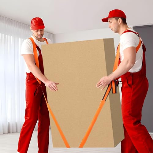 PRZRAO Tragegurte Umzug 2 Personen, Trageband Schlaufe für Umzug, Tragegurt für Möbelpacker, 2 Personen Tragegurt, Transportgurt, Zum Heben, Tragen, und Bewegen von Möbeln, Haushaltsgeräten, Matratzen