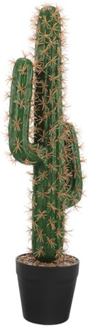 Simulation Potted Cactus Plastic with Pot, Lifelike Fake Cactus Plant