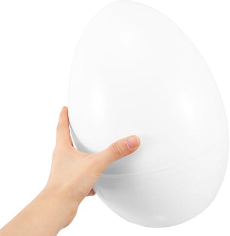 BESTonZON Extra Großes Festei aus Kunststoff – 30 cm Jumbo Füll-Ei für Süßigkeiten & Spielzeug – Wiederverwendbare Frühlings-Dekoration für Party & DIY Projekte
