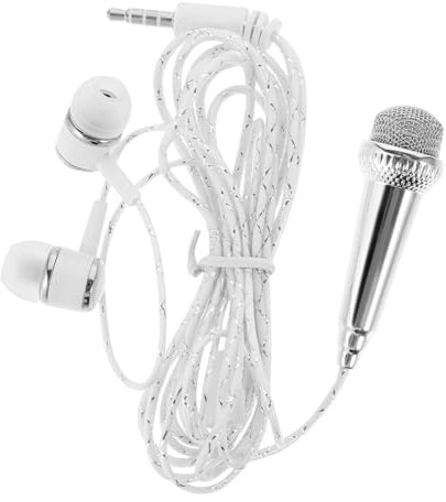 Sosoport Miniaturmikrofon Aus Kunststoff Tragbares Kleines Mikrofon Für Telefon Klare Rundum Klangerfassung Kompatibel Mit K-Song Software Leicht Und Handlich