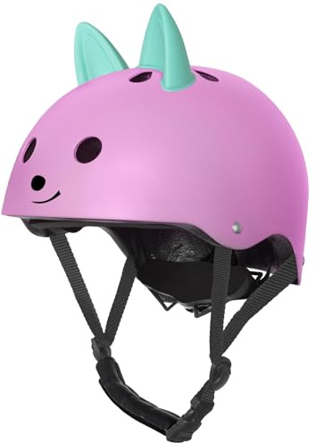 Nattork Casque de vélo réglable pour enfants, multi-sports pour skateboard, patins, trottinette 3-15 enfants avec décoration (chat)