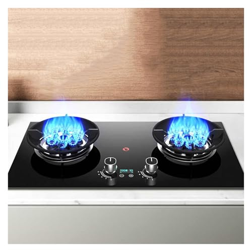 Cuisinière À Gaz 2 Feux 5,0/5,2 KW, Minuterie Double Face Avec Protection De Flamme, Empêche Les Fuites De Gaz. Ensemble GPL/gaz Naturel(LPG)