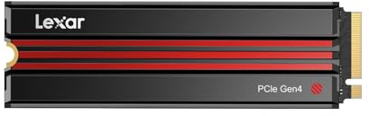 Lexar EQ790 1TB Interne SSD mit Kühlkörper, M.2 2280 PCIe Gen4x4 NVMe SSD, 7000 MB/s Lesen, für Intensive Workloads, PS5 & PC Gaming, Leistungsstarkes internes Solid State Laufwerk