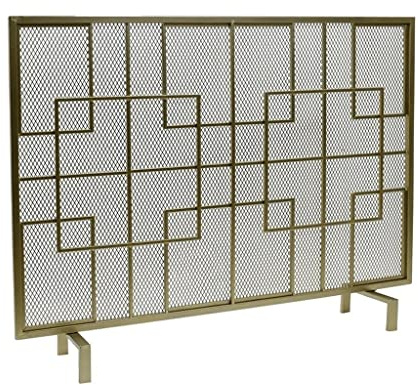 Brise-vue de cheminée en fer forgé - Style européen - Simple - Grille décorative pour la protection de la maison et de la famille
