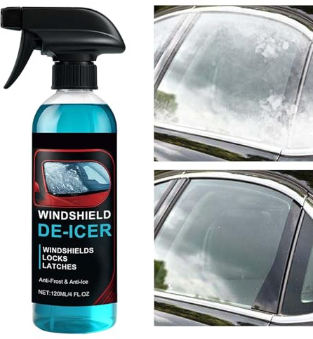 Générique Spray de Déneigement pour Voiture | 120ml Protection pour Vitres | Antigel Rapid pour Carrosserie | pour Auto Camion Camping-Car Pare-Brise Rétroviseur Portes et Serrures