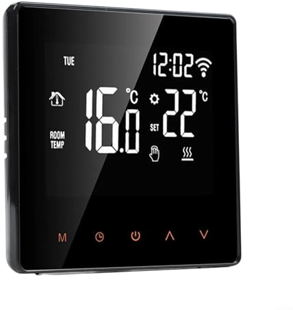 Thermostat intelligent pour chauffage au sol avec connectivité WiFi 2,4 GHz pour chauffage électrique au sol, compatible avec Alexa et Google Home (à suspendre)