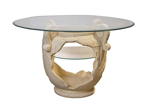 Antikes-Wohndesign Runder Esstisch Tafeltisch Glastisch Küchentisch Durhmesser 120cm