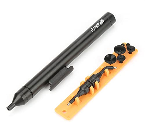 Vakuum-Saugstift,Lötsauger Entlötpumpe Manueller Vakuum-Saugstift Löten Saugen Pickup Tool Kit mit Saugnäpfen für Ic Smd