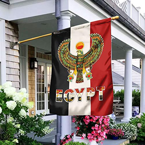 Bandiera da giardino Aquila Egitto Bandiera Giardino Decorazioni Divertente Poliestere Esterno Bandiera Per Natale Indoor Hall 70cm*102cm
