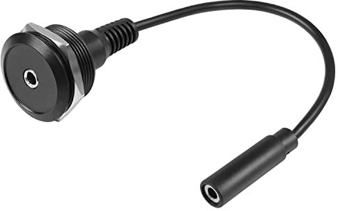 QIANRENON TRS 3,5mm Kurzes Kabel Gewinde Befestigung Audio Adapter 3.5mm 1/8 TRS Buchse auf Buchse Stereo Runder Anschluss 3.5mm Kopfhörer Einbau Steckdosen, für Anschluss und Erweiterung Audio Port