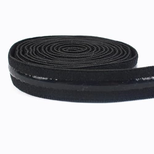 10/20M 8-25mm banda elástica silicona transparente antideslizante cinturón de ropa interior cinta elástica de goma ropa accesorio de costura-negro,20mm,10 metros