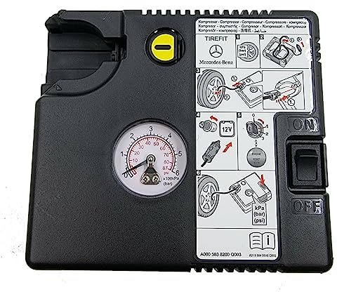 Partsdealers GENUINE TYRE PUMP AIR COMPRESSOR INFLATOR for MERCEDES MOBILITY PUNCTURE REPAIR KIT SET NEW 180W 15A 12V A0005838200