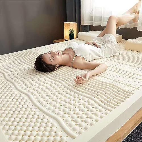 100% Natur-Latex Matratze,Kompression Und Keine Verformung, Wabenporenbelüftung, Weich Und Bequem,Naturkautschuk Matratze,10cm (90x190cm)