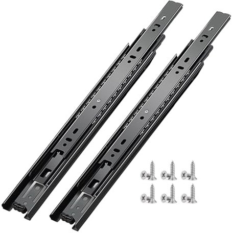 1 Paar Teleskopschienen Kugelführung 3-teiliges Vollauszüge Schubladenschienen 20cm 25cm 35cm 40cm 50cm, Auszüge Für Holz-Schubkästen, Für Schublade/Tastaturablage
