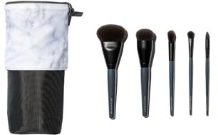 Rose and Ben Beauty Essential Travel 5 Piece Brush Set | Professional Blending Brush for Liquid & Cream Makeup | Cruelty Free
