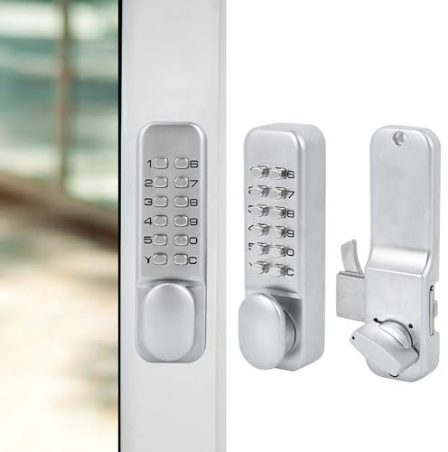 Cerradura Digital para Puerta Corredera Cerradura Yale 22 × 13 × 8 1 Cerradura de Combinación Mecánica de 11 Dígitos Puerta Corrediza Acceso sin Llave para Cocina Oficina Balcón
