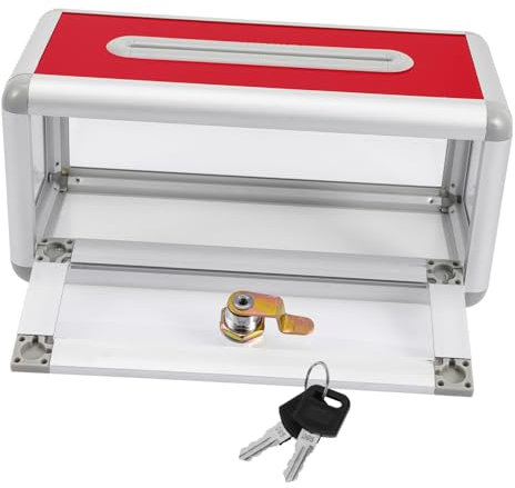 Tofficu Desktop Visitenkartenbox Mit Schloss Robuster Kartenhalter Für Büro Schule Und Veranstaltungen Für Sichere Aufbewahrung Von Visitenkarten