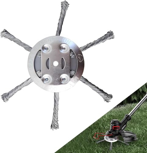 Unkrautbürste für Freischneider, 2 Stück Unkraut Entferner Gerät, Wildkrautbürste 5mm Bohrung, Unkrautbürste für Rasentrimmer, Drahtbürste mit Kegelform entfernt mühelos Unkraut und Moos (B 1pcs)