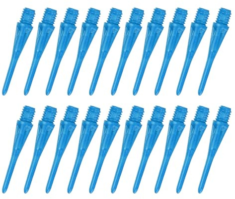 YOKIVE 100 Pcs Plastic Dart Tips, Game 2BA Thread Soft Darts Tips Replacements Plastic Tips Soft Tips| Indoor Outdoor Play (Blue)