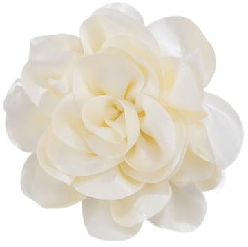 PTILSERY Stilvolle und praktische Stoff-Blumen-Brosche, auffällig, große Blume, Anstecknadel, zartes Stoff-Blumen-Brosche, Anstecknadel-Zubehör